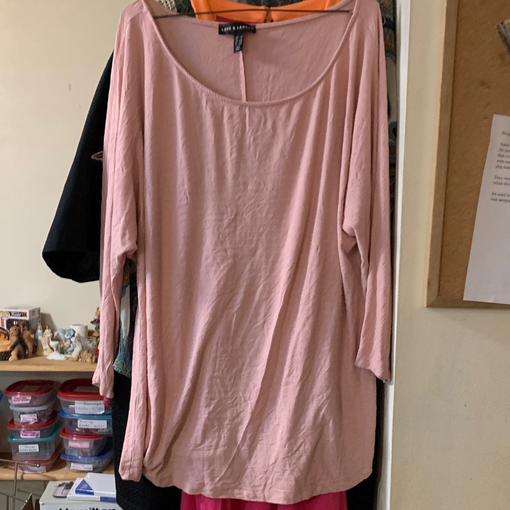 Love & Legend Blush Long Sleeve Top 2X